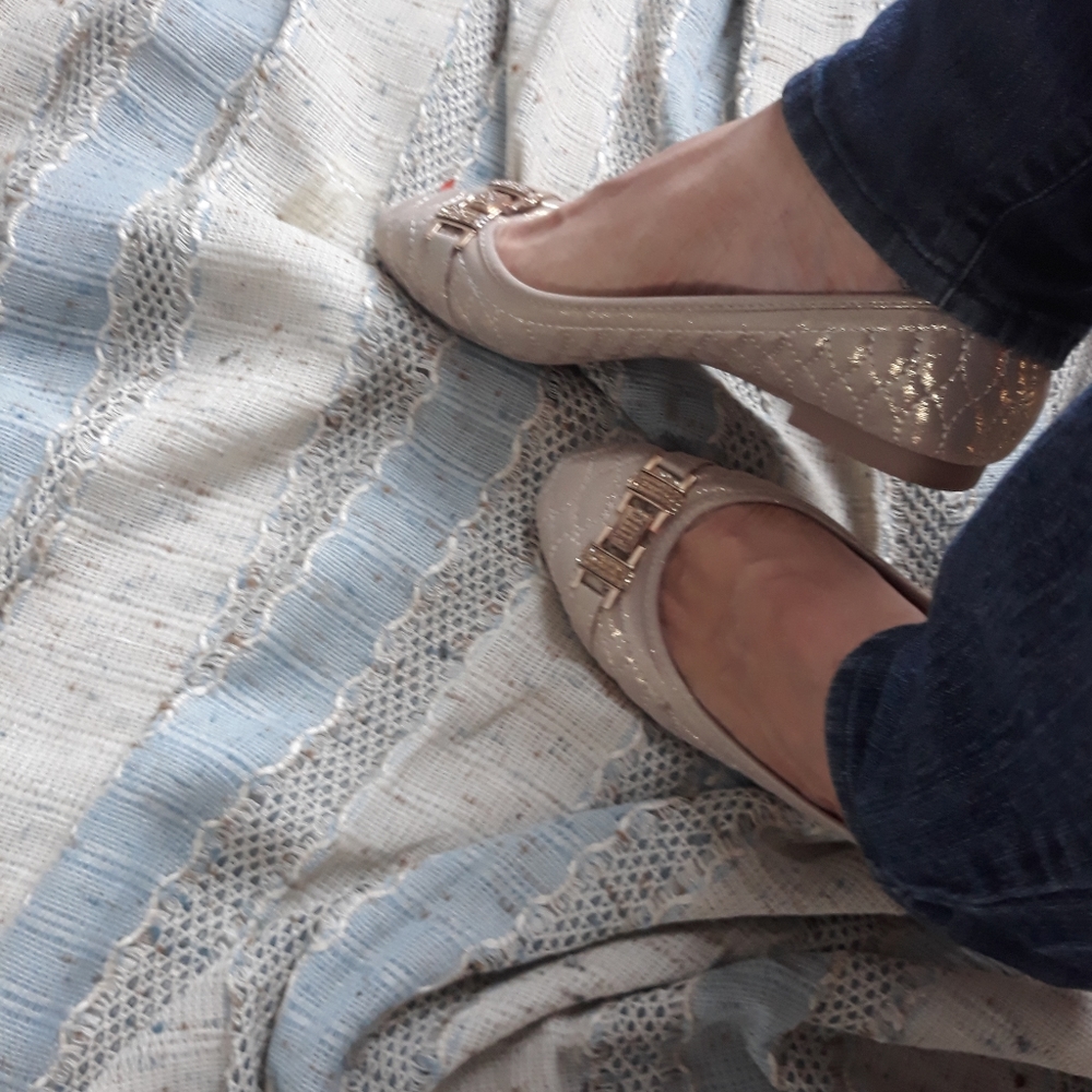 Bella silver flats